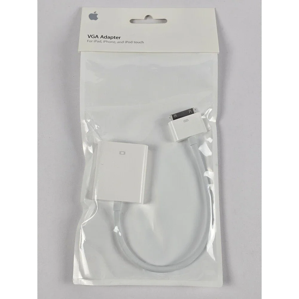 Apple VGA Adapter Video Cable MC552ZM/B 30 Pin iPhone iPad iPod Tablet Connector